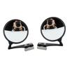 1 Pair Abs Car Front Wheel Blind Spot Mirror 360 Degree Adjustable Rotatable Rearview Auxiliary Mirror Left Right Universal Auto Accessory