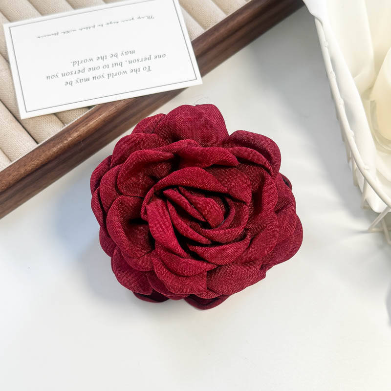 Fabric Wers Large Claws Women's New Sweet Shark Clip French Wer Haripins Elegant Hair Accessories Solid Color