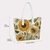 Sunflower Pattern Tote Bag Casual Daily Shoulder Bag for Shopping Travel