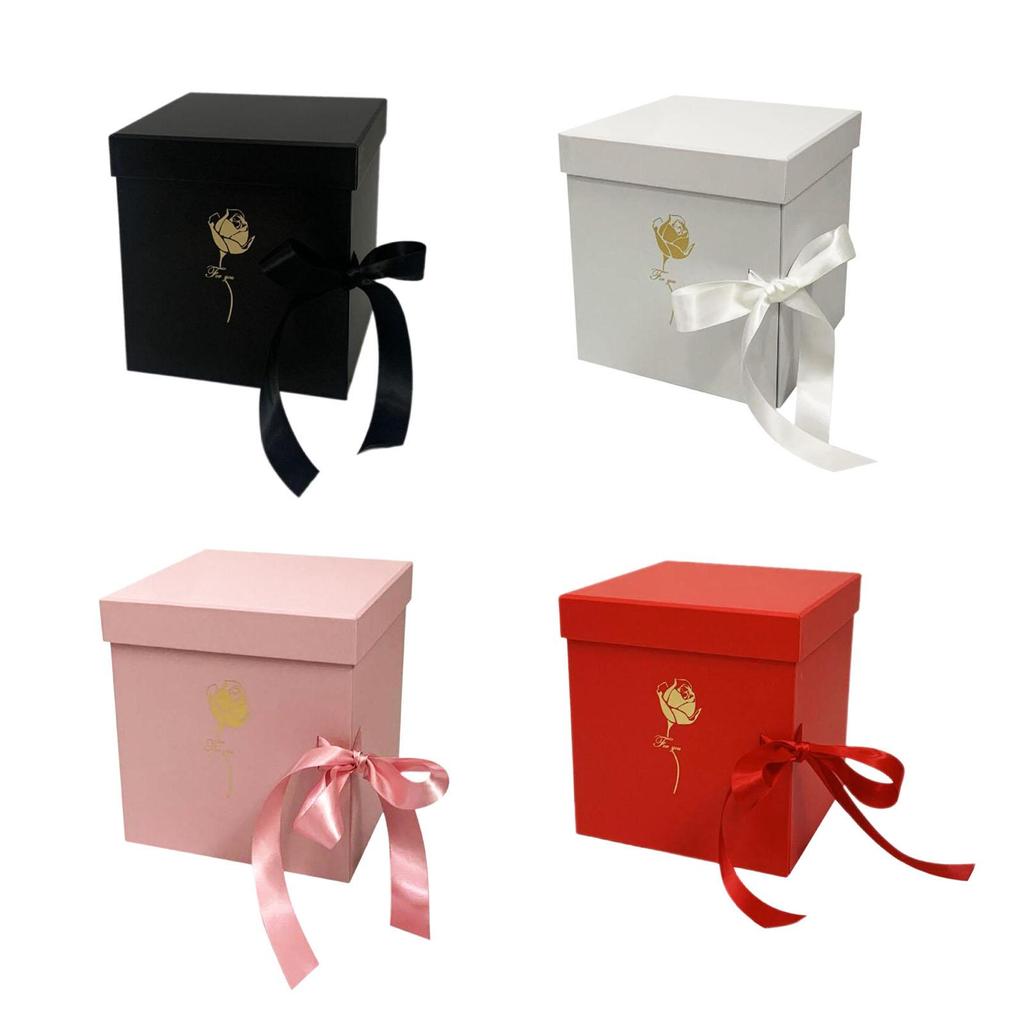 Empty Flower Gift Box Elegant Cardboard Letter Shaped DIY Decorations Gift Packaging for Anniversary Celebrations Parties