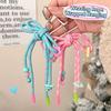 Creative Ins Style Braided Colorful Rope Keychain Trendy Bow Keyring For Girls Bag Pendant Backpack Hanging Decoration