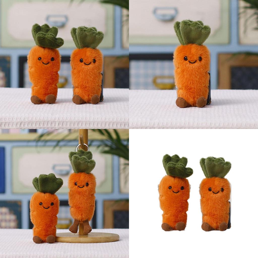 Cartoon Carrot Plush Keychain With Cute Vegetable Design For Kids And Teens