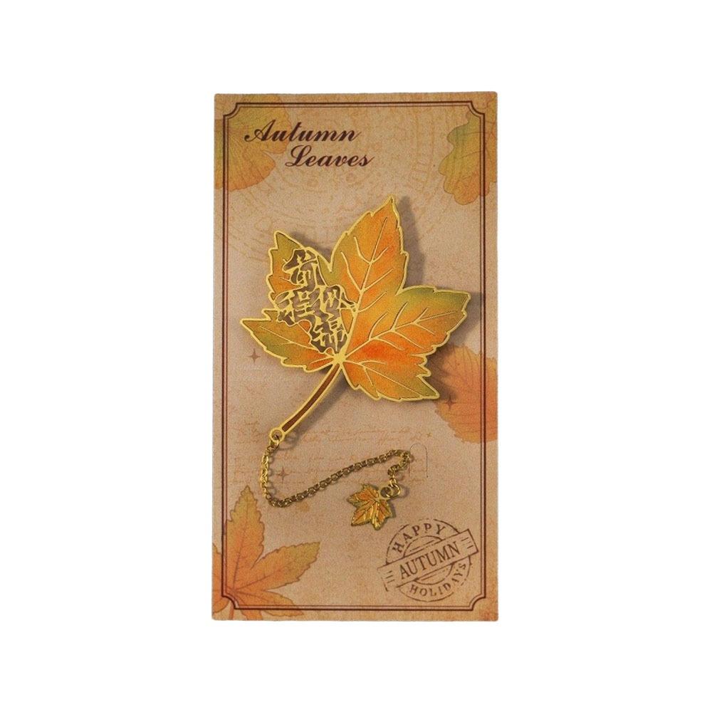 Maple Leaf Oak Leaf Bookmark Apricot Leaf Reading Book Clip Creative Book Marking  Student Gift