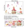 Mushroom Flower Butterfly Wall Stickers Background Living Room Decorative Mural Decals Wallpaper