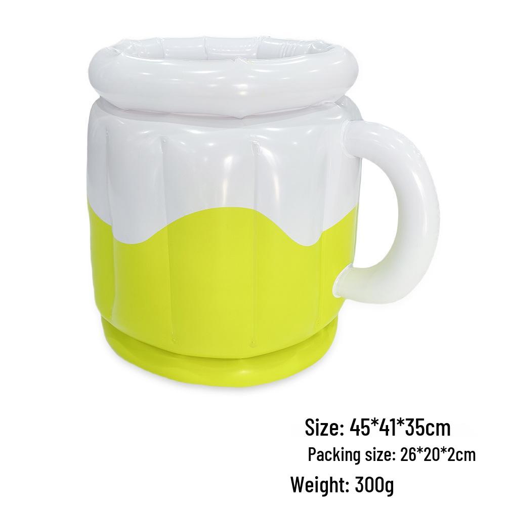 

Портативное надувное ведро для льда для игр с водой на открытом воздухе, пляжа, кемпинга и пивных стаканов Beer Cup Ice Bucket жёлтый