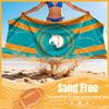 Miami Football Fan Beach Towel, Aqua and Orange Team Color Design Quick-Dry Sand-Free Bath Towel, Unique Gift for Men