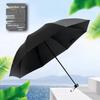 Ultra-Cool Black Double-Layer Sun Protection Umbrella for Women - Foldable & Reversible for Sun and Rain