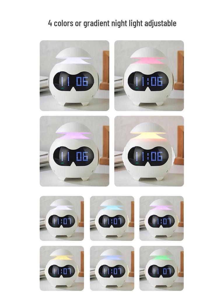 Bluetooth Speaker Alarm Clock with Memory and 7-Color Mood Lamp