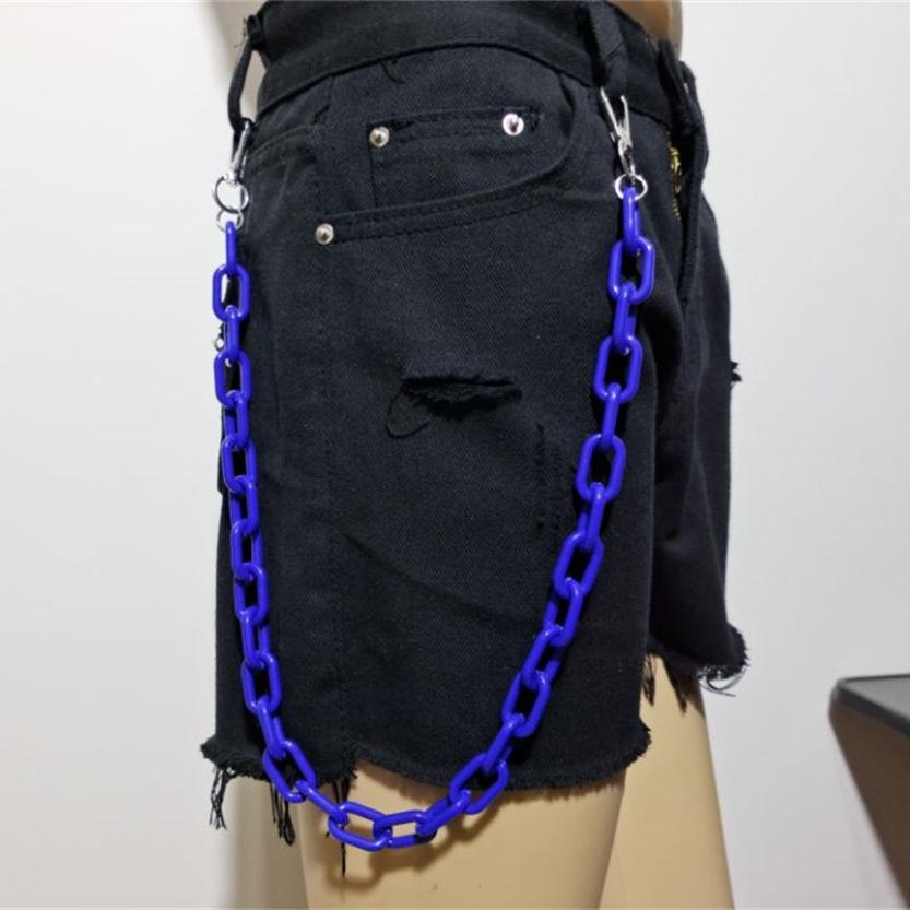 European & American Hip-Hop Style Double-Layer Fluorescent Acrylic Waist Chain with Pendant
