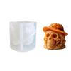 Saisonales Party-Formwerkzeug für handgefertigte Geschenke, 3D-Totenkopf-Gießform im Westernhut-Stil für Kerzenprojekte, Gipskunst und Ausstellungszwecke