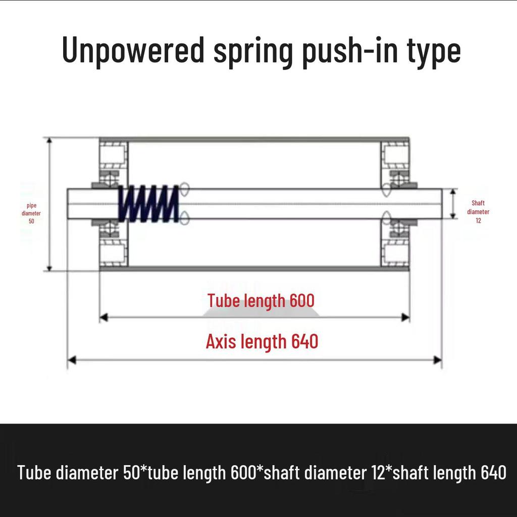 Leichte verzinkte Edelstahlrolle - Nicht angetrieben 25/38/50/60mm Leerlaufrolle für Förderbänder