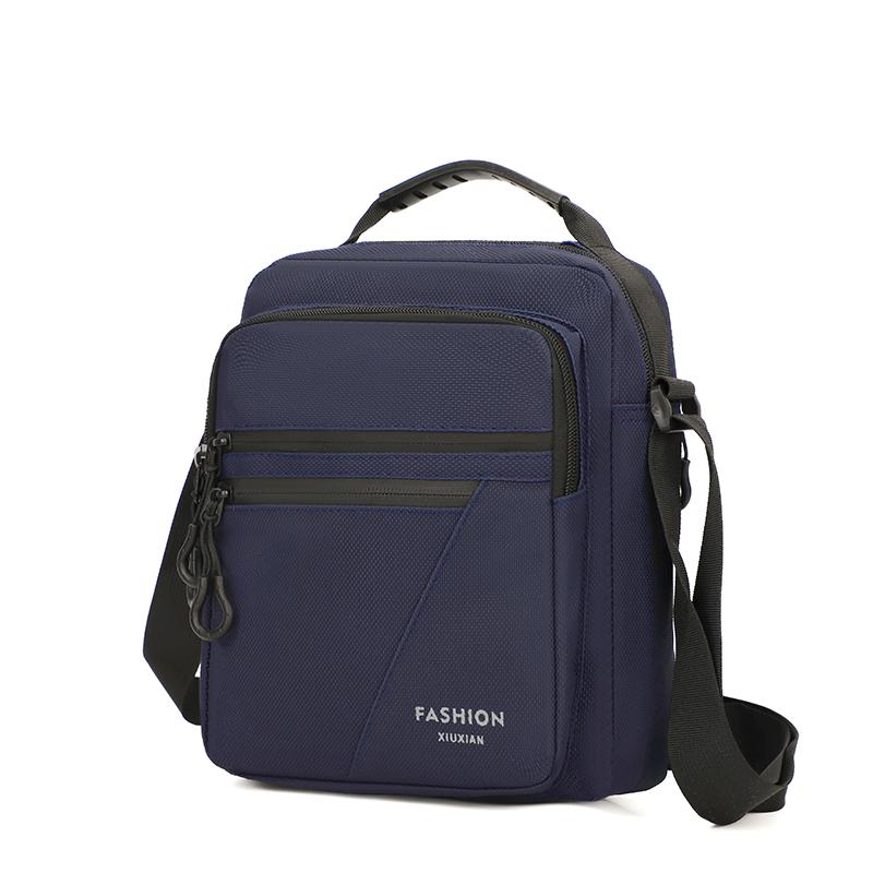 Large Capacity Business Crossbody Bag Water-Repellent Wear-Resistant Handbag Men's Commuter Shoulder Bag