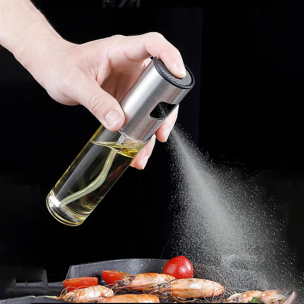 100Ml Oil Sprayer Fit For Cooking 2Pcs Glass Olive Oil Sprayer Mini Kitchen Gadgets Fit For Air Fryer,Salad,Bbq,Anti-Drip Oil Bottle