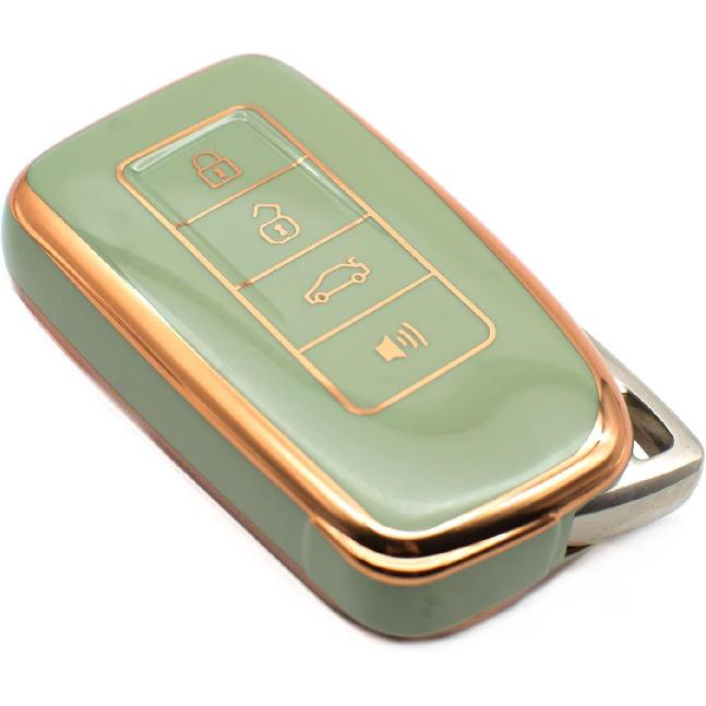 FEYOUN Key Fob Cover Compatible with Lexus RX ES GS LS NX RS GX LX RC LC is Smart 4 Buttons TPU Remote Keyless Key Fob Case Protection Shell
