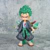 Q Version Zoro Anime Statue Zoro Hero One Piece Roronoa Zoro Approx 15cm PVC Action Figure [Used]