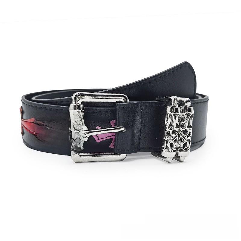 Retro Chinese Style Pu Leather Belt With Cross Hollow Design For Women Summer Fashion Style1