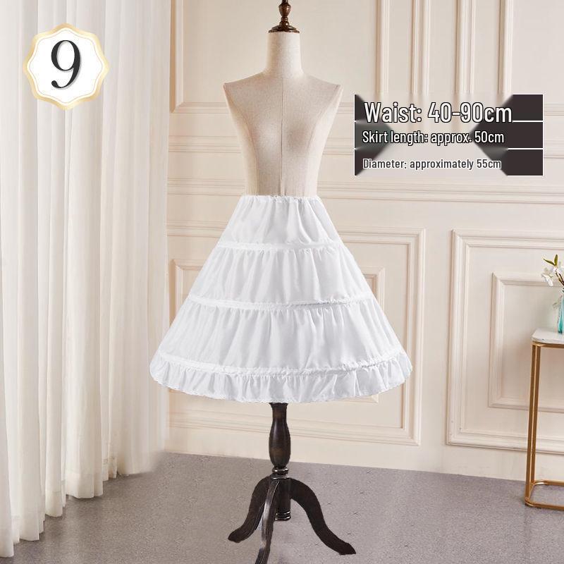 Verstelbare Puffy Bruids Petticoat Onderrok met Visgraat Middenlengte voor Bruiloft of Lolita Jurken.