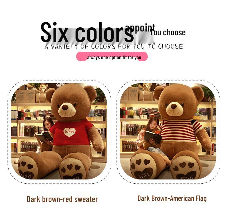 Extra Large Big Bear Plush Toy - Giant Teddy Bear for Girls' Birthday Gift