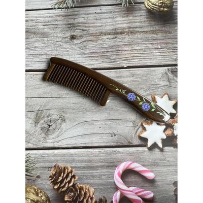 Tan Mujiang Kingwood Inlaid Comb Gift Set