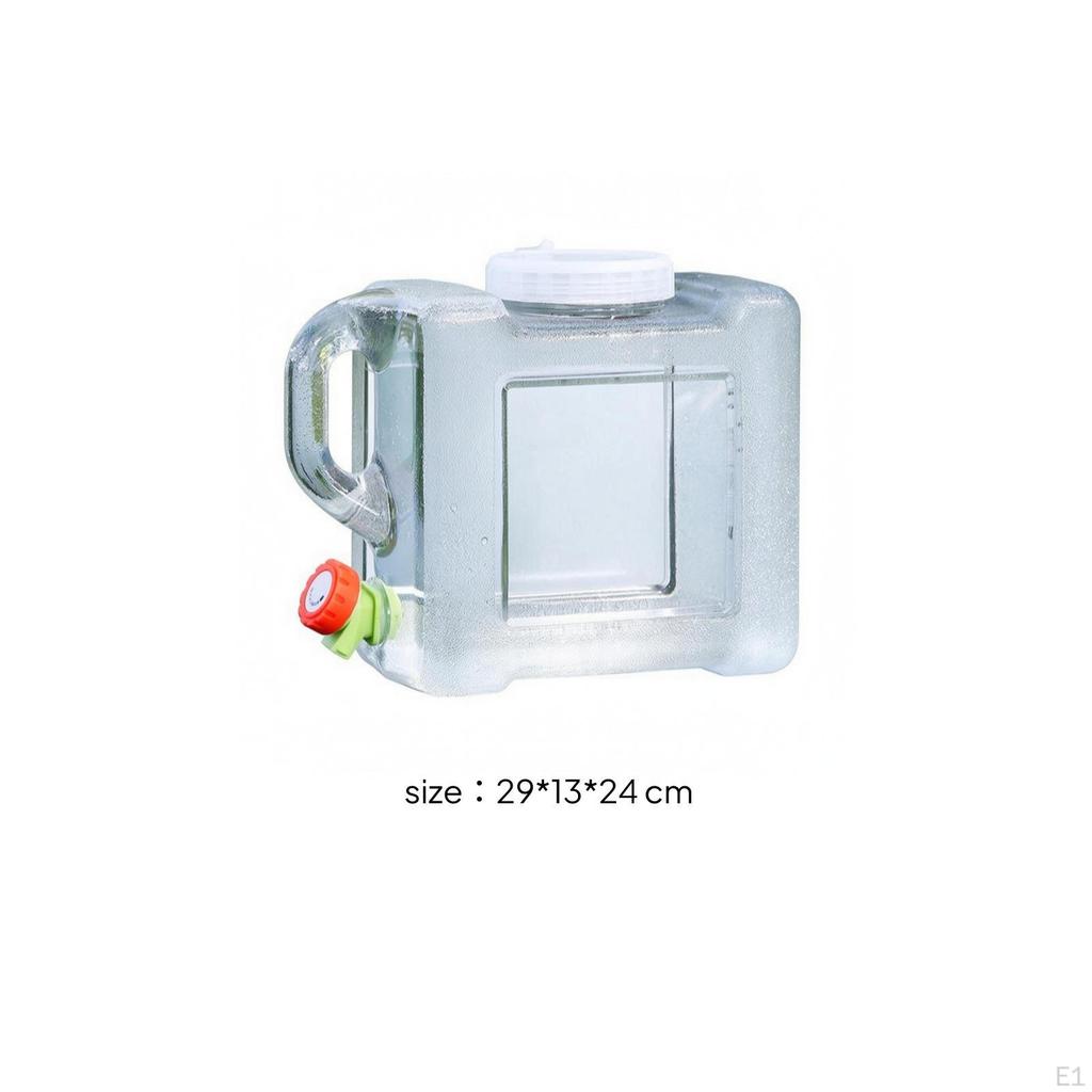 5 L Water Bucket Builtin Faucet Transparent PC Gallon Dispenser for Home Kitchen,