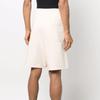 Y-3 Ss22 Logo Drawstring Waist Solid Color Shorts Men Shorts Beige HG6207
