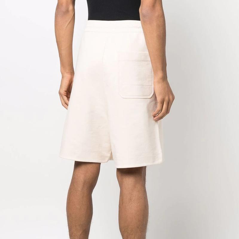 Y-3 Ss22 Logo Drawstring Waist Solid Color Shorts Men Shorts Beige HG6207