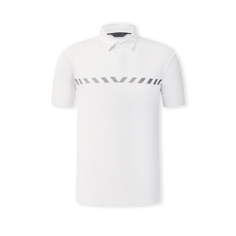 FILA Golf Series Contact Cool Elegant Simple Casual Comfortable Polo Shirt Men tops Jade-White A11M625160FWT L