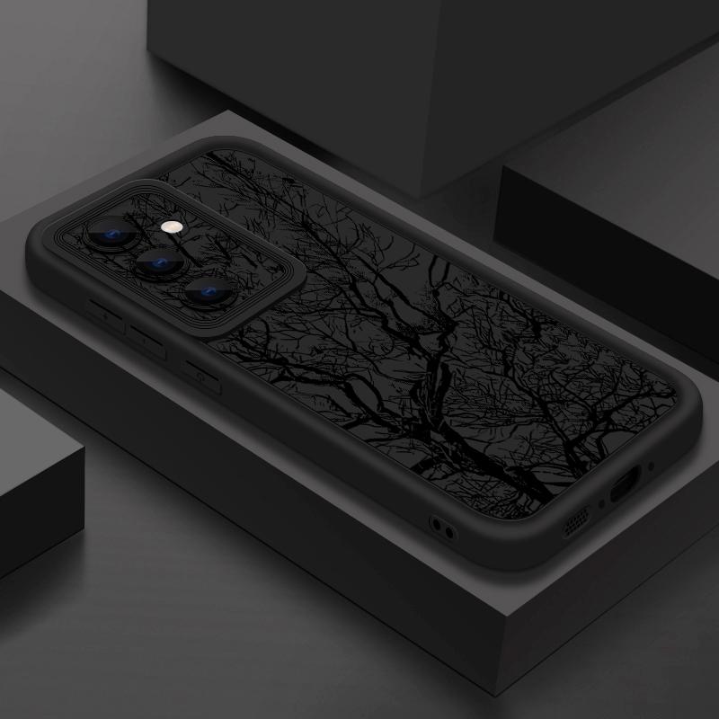 Retro Flower Totem Pattern Case For Samsung Galaxy S26 S25 S24 S23 Ultra S22 S26 Plus S25 Edge S24 S21 FE Soft TPU Phone Cover