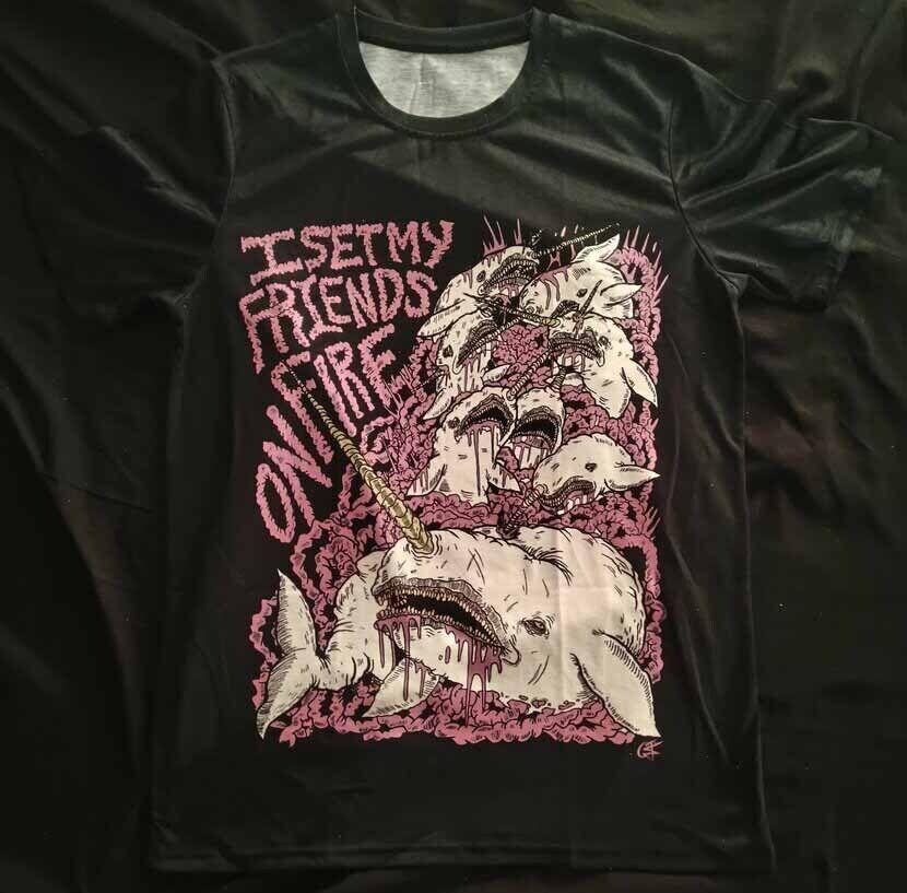 I Set My Friends On Fire Narwhals T-shirt Unisex Short Sleeve S-5Xl Shirt BO550 Unisex T-Shirt