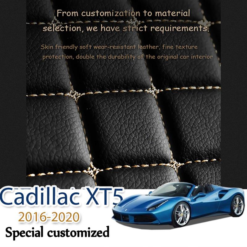 Leather Car Trunk Mat For Cadillac XT5 2016- Cargo Liner Accessories Interior Boot