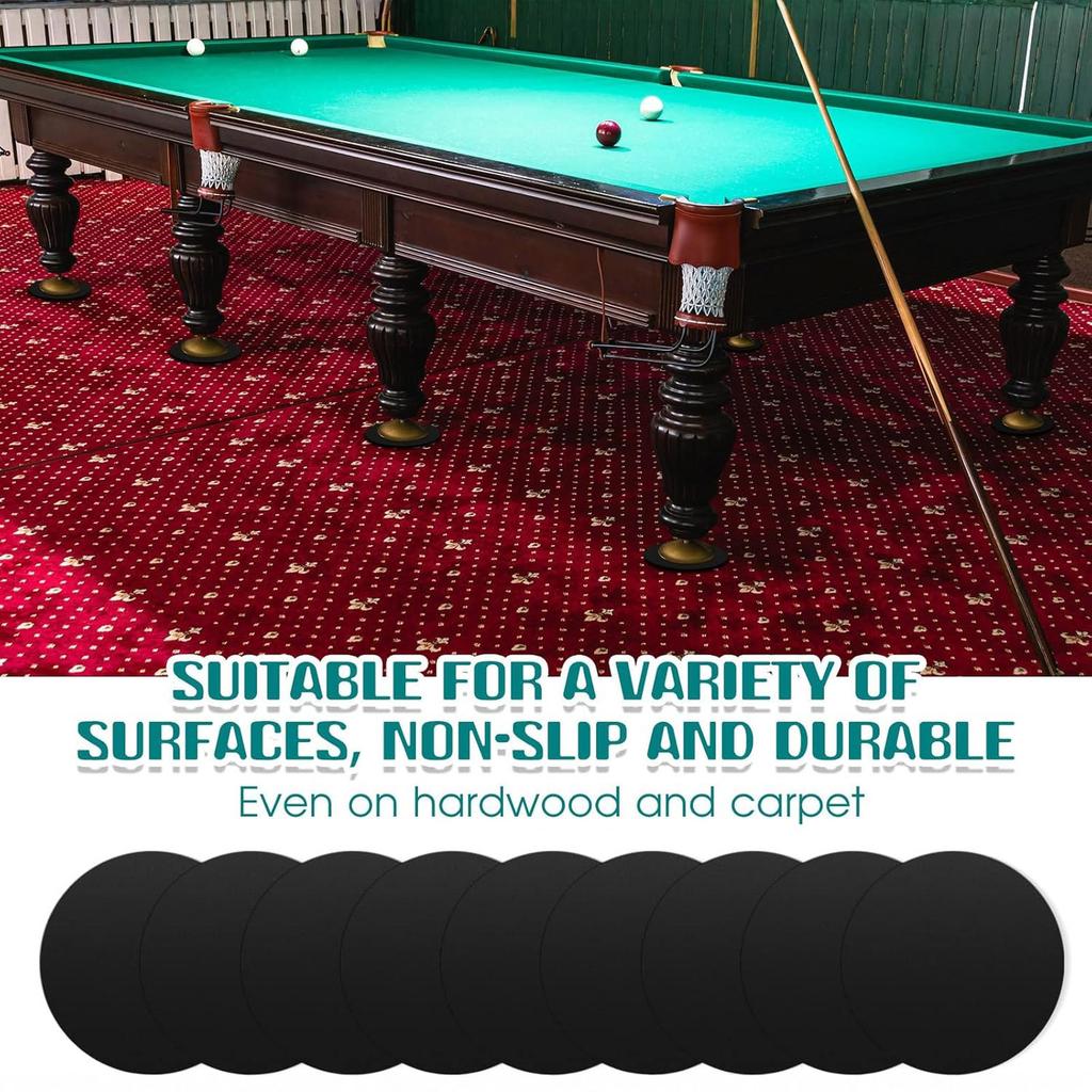 Pool Table Leg Shims 3" Diameter Rubber Pool Table Leveler kit Shims Foot Pads