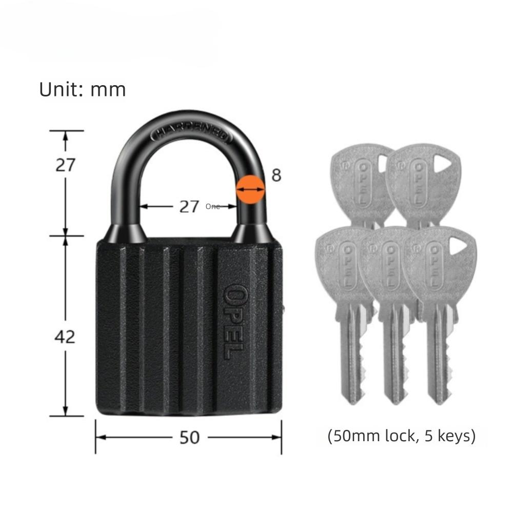 Durable Metal Heavy Duty Padlock Rust Proof Waterproof Security Lock Safely with Keys Anti-theft Padlock Backpack