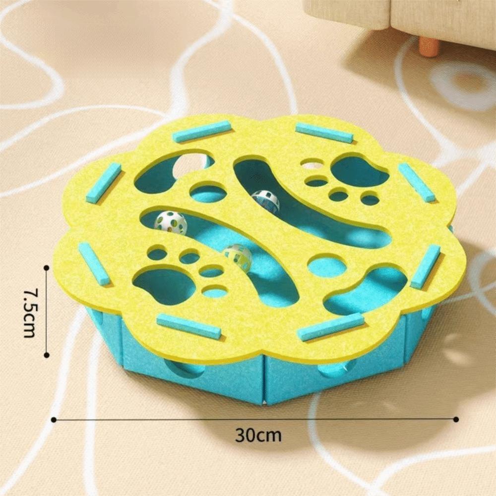 Felt Cat Puzzle Box Compact Size Cat Exercise Toy Durable Pet Interactive Toy  Kitten