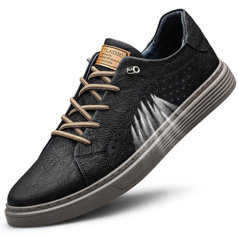 Italian Brand Black Genuine Leather Oxford Shoes UNISEX Casual Shoes Lace Up Flat Sneakers Luxury Shoes for Men Big Size: 36-47