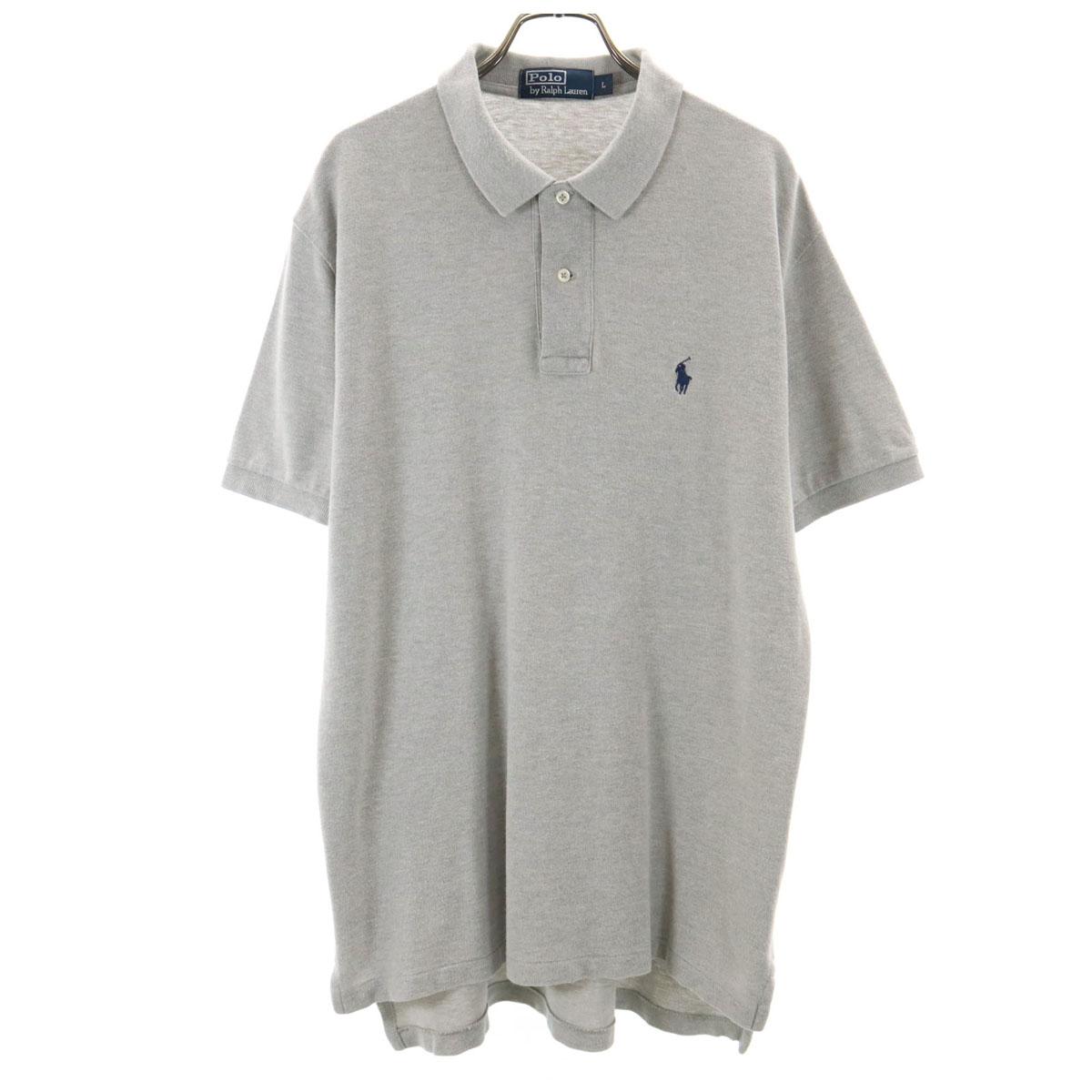 

Polo by Ralph Lauren Short sleeve Polo shirt L gray Fawn Men s Used