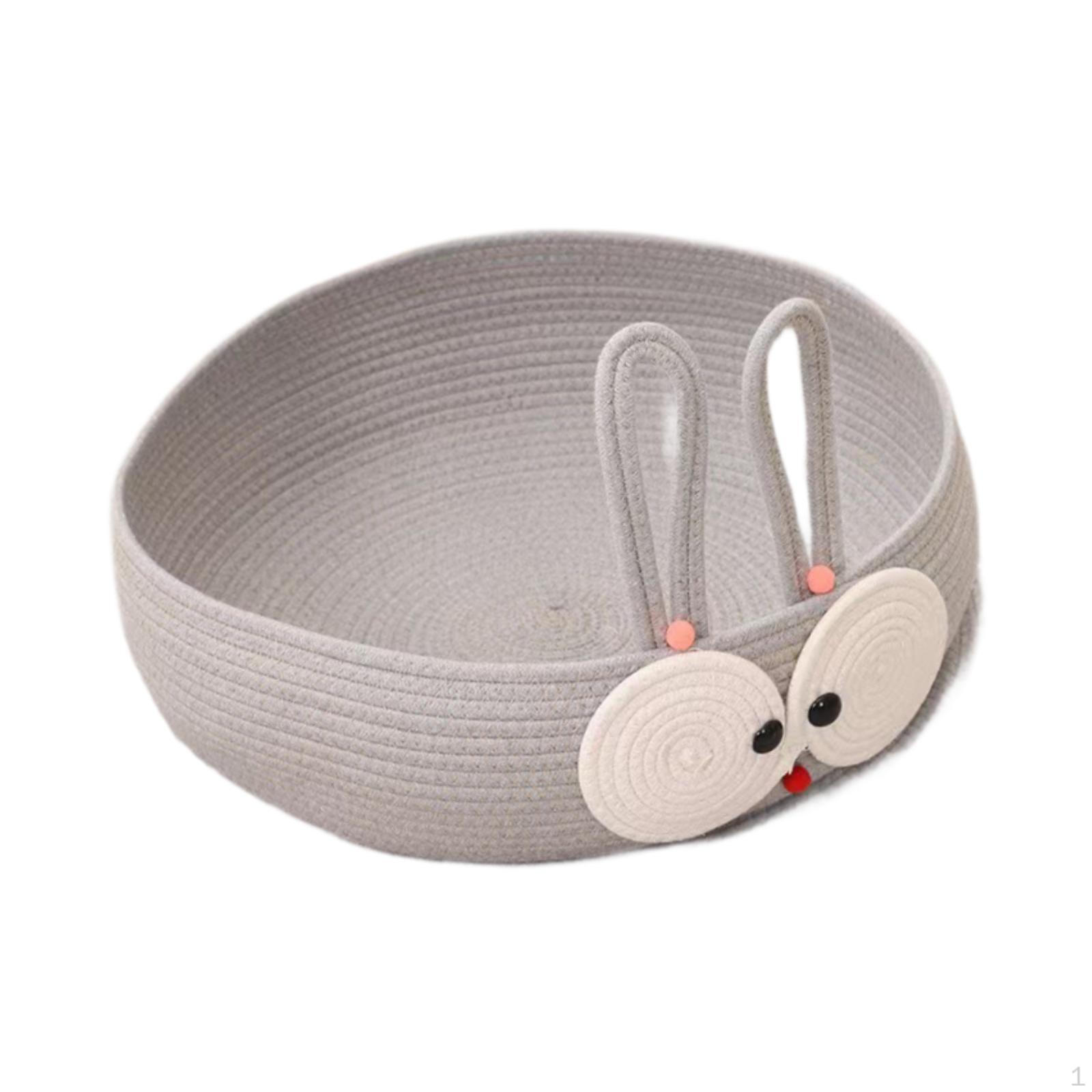 

Охолоджувальне ліжко для домашніх тварин Літня собака Кругле складне холодне гніздо Котячі вушка Дизайн Милий сон сірий