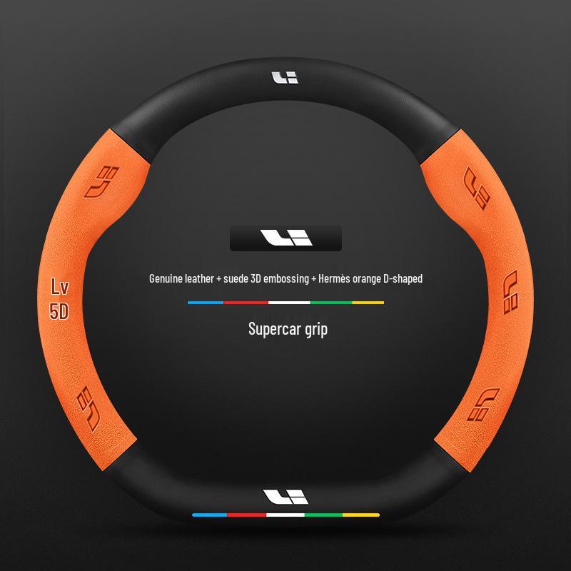 Ideal Steering Wheel Cover – Genuine Leather & Suede, Carbon Fiber, Four Seasons Compatible (Models: ONE L9, L8, L7, L6 MEGA)