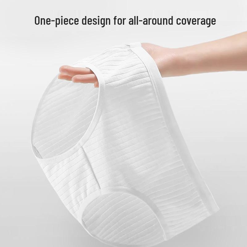Women's Disposable Pure Cotton Briefs: Travel-Friendly, Wash-Free, Maternity/Postpartum Underwear, Plus Sizes Available