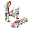 2-in-1 Collision Transforming Dinosaur Car Multi-Jointed Articulation Transforming Car Robot Toy for Kids Boys & Girls