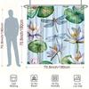 Water Lilies and Dragonflies Shower Curtain - Water-Resistant, Easy To Clean, Adds a Serene and Natural Touch To Your Bathroom