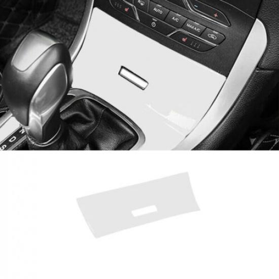 Car Console Gear Storage Box Frame Trim 1* For Ford Edge 2015-2018 Bright White