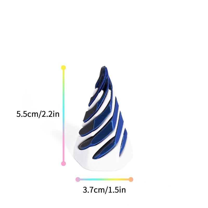3D Printed Spiral Cone Toys Impossible Pyramid Pass Through Sculpture Mini Vortex Thread Illusion Stress Relief Screw Toys