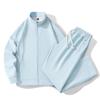 Leisure Sports Set Women's Two Piece Set Spring and Autumn Color Insertion Loose Breathable Splicing Stand Up Collar Coat Sports Running Set