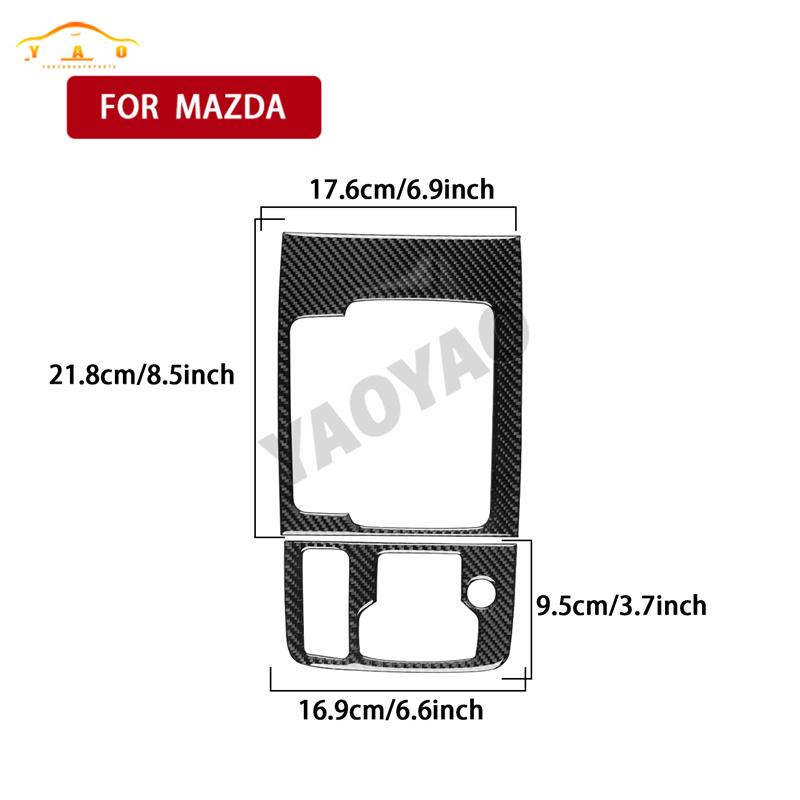 Carbon Fiber For Mazda CX5 2016 Gear Shift Panel Decoration Cover Sticker Decal Trim Car Interior Accessories