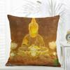 Buddhism Cushion Cover Comfort Daily Washable Linen Soft  for Sofa Bed Home Room Decor