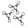 100pcs Swivels Fishing 3 Way Barrel Crossline Swivels Rolling Tackle Fishing