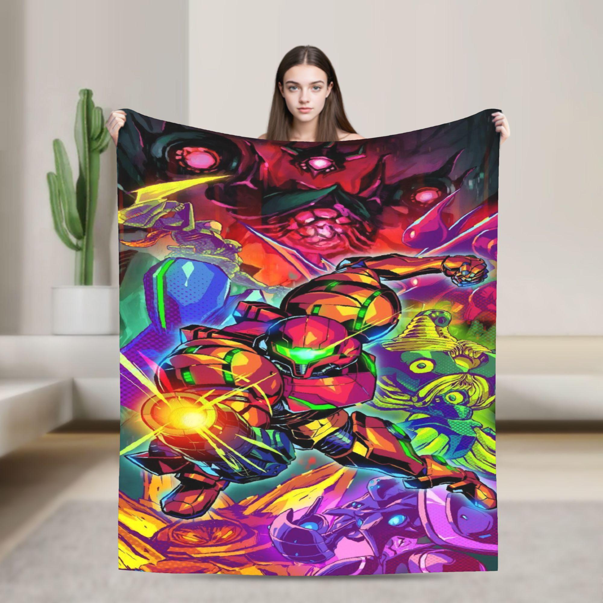 

Metroids Hero Game Blankets Flannel Vintage Breathable Throw Blanket for Bed Sofa Winter 100x150cm