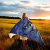Dolphin pattern Printed Blanket for Sofa Bed Travel Camping Living Room Office Conditioning Blanket for All Seasons Gifts
