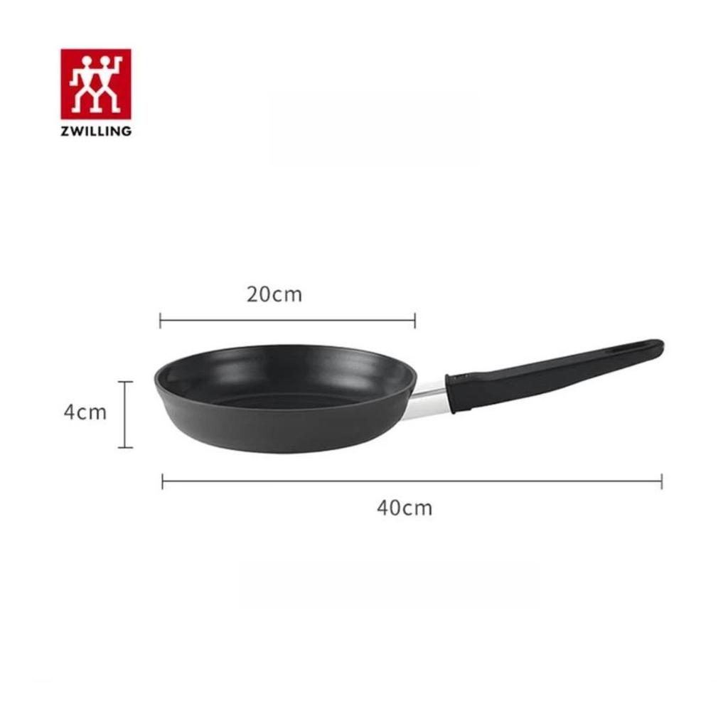 ZWILLING Non-Stick Frying Pan, Flat Bottom Pan with Titanium Coating, Egg Pan, Steak Pan, Small Pan for One Person, 20cm