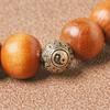 Peach Wood Buddhist Bead Bracelet: Men's and Women's Amulet with Cinnabar Rosary Beads